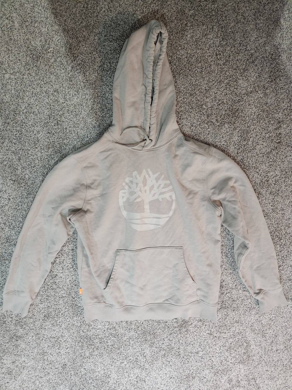 Timberland Light Gray Logo Pullover Hoodie
